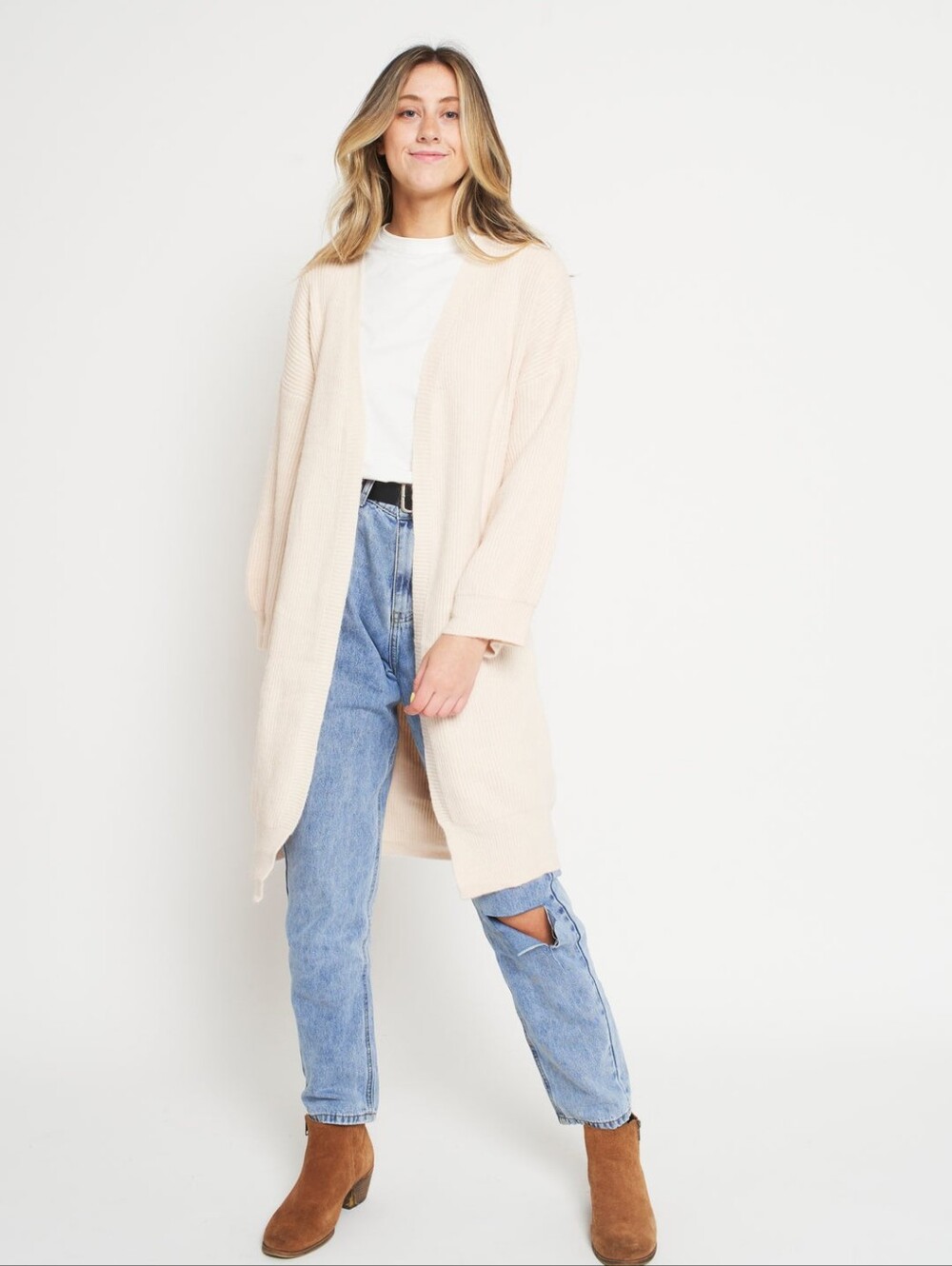 Little Mountain Victoria Cardigan in Light Beige